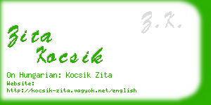 zita kocsik business card